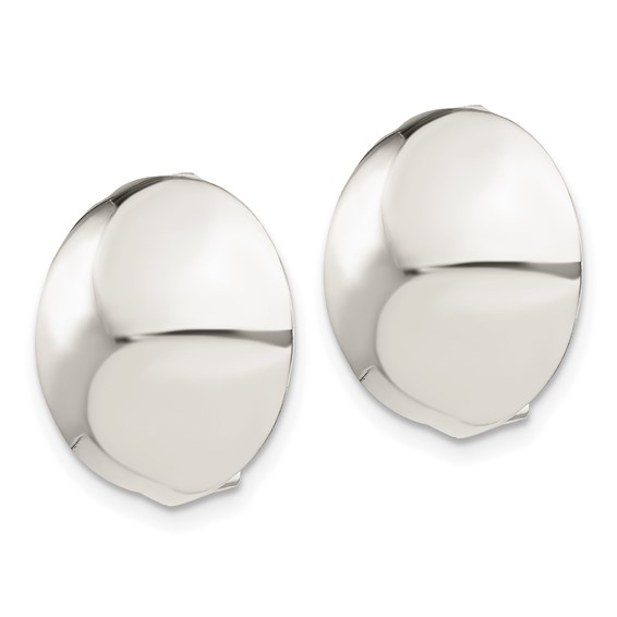 Sterling Silver Non-pierced Button Earrings