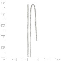 Sterling Silver Polished Twisted Spiral Bar Threader Earrings view 4