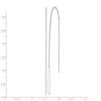 Sterling Silver Polished Bar Threader Earrings view 4