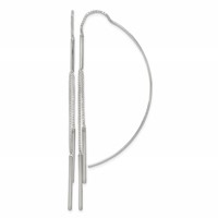 Sterling Silver Polished Multi-Strand Bar Threader Earrings view 1