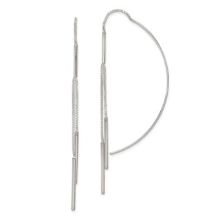 Sterling Silver Polished Multi-Strand Bar Threader Earrings