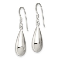 Sterling Silver Fancy Teardrop Earrings view 2