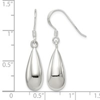 Sterling Silver Fancy Teardrop Earrings view 4