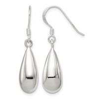 Sterling Silver Fancy Teardrop Earrings view 1