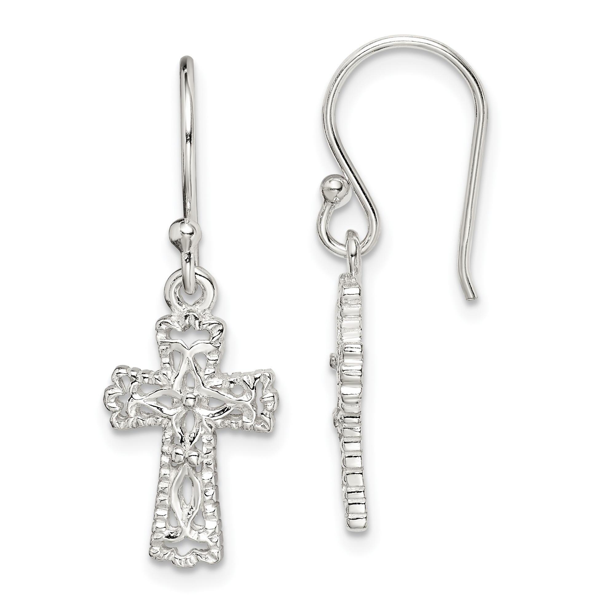 Sterling Silver Cross Earrings Weight 1 67 Grams Length 30mm Sterling Silver Cross Earrings Weight 1 67 Grams Length 30mm Width 11mm