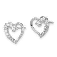 Sterling Silver CZ Journey Earrings view 2