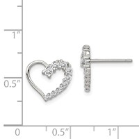 Sterling Silver CZ Journey Earrings view 3
