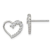 Sterling Silver CZ Journey Earrings view 1