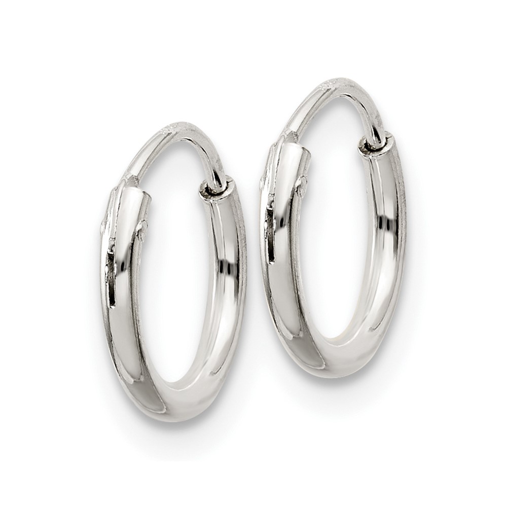Sterling Silver 1.3mm Hoop Earrings (QE4345)