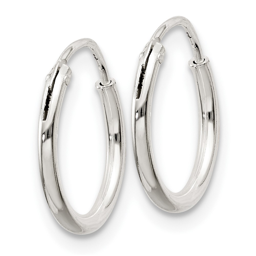 Sterling Silver 1.3mm Hoop Earrings (QE4346)