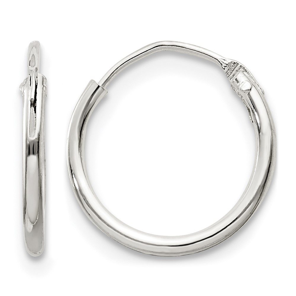 Sterling Silver 1.3mm Hoop Earrings (QE4346)