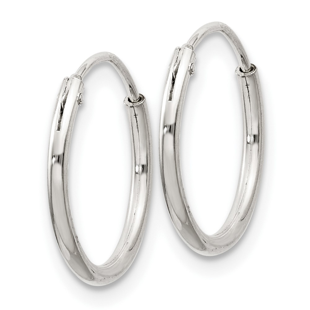 Sterling Silver 1.3mm Hoop Earrings (QE4347)