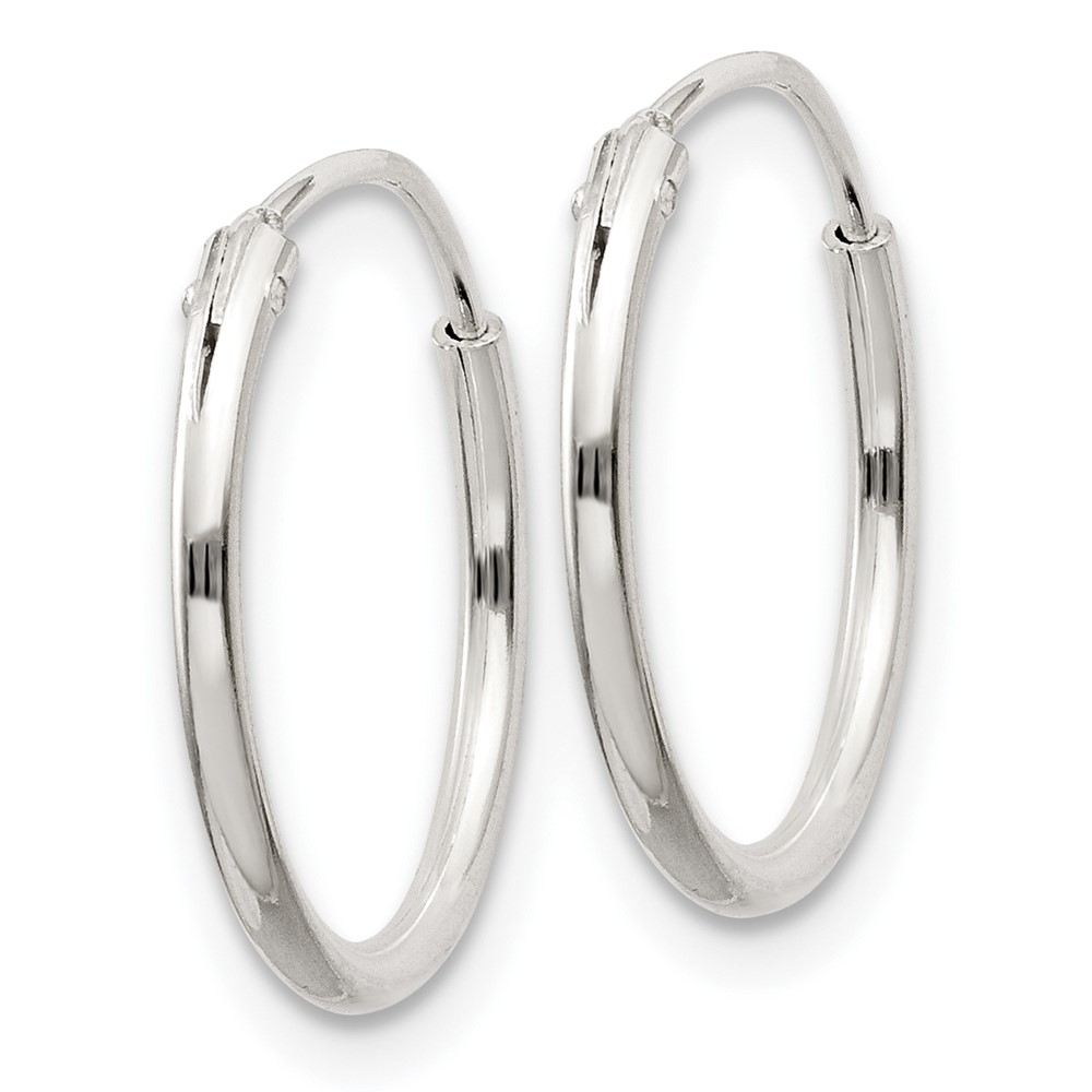 Sterling Silver 1.3mm Hoop Earrings (QE4348)