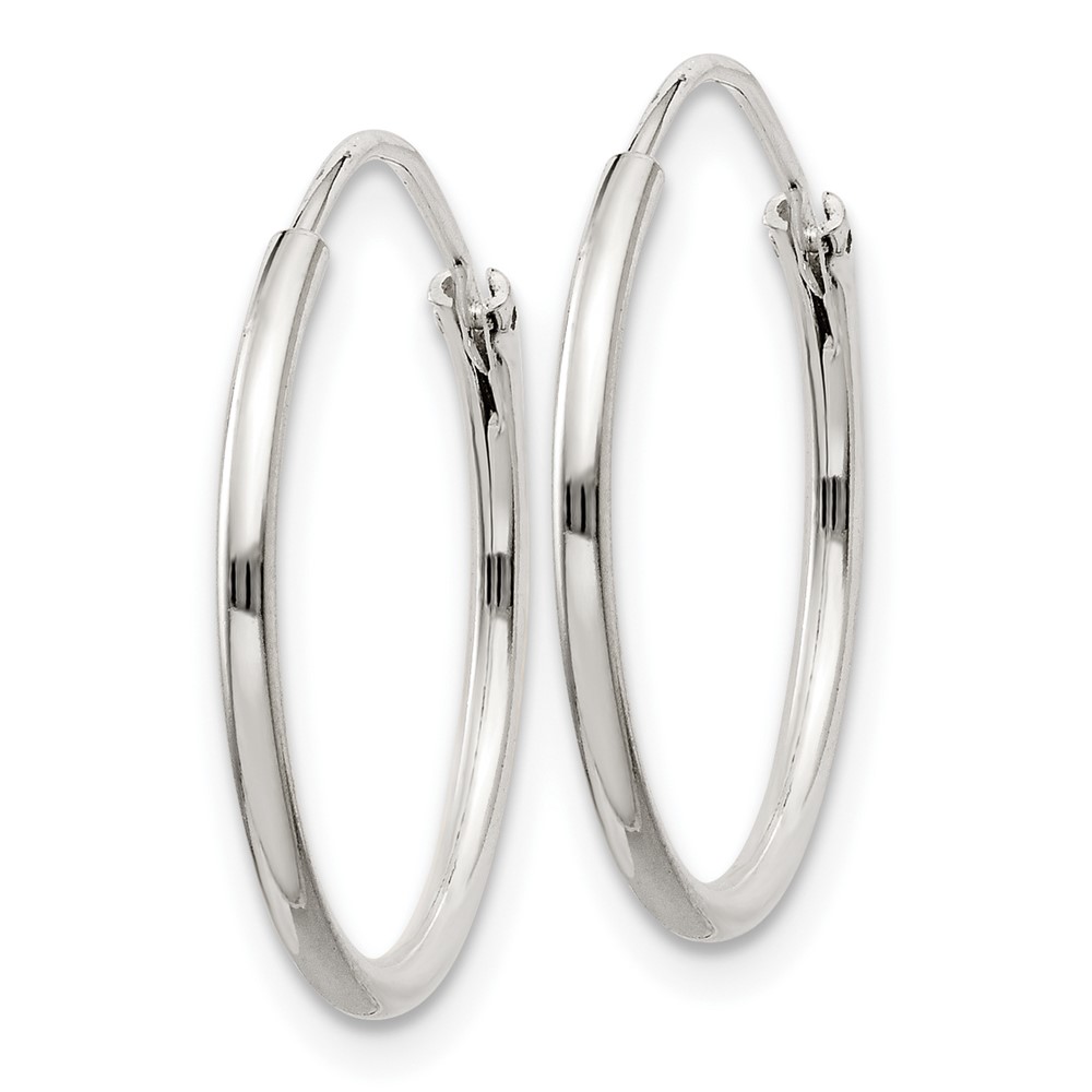 Sterling Silver 1.3mm Hoop Earrings (QE4350)