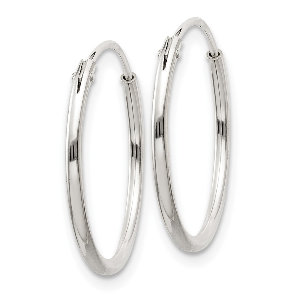 Sterling Silver 1.3mm Hoop Earrings (QE4351)