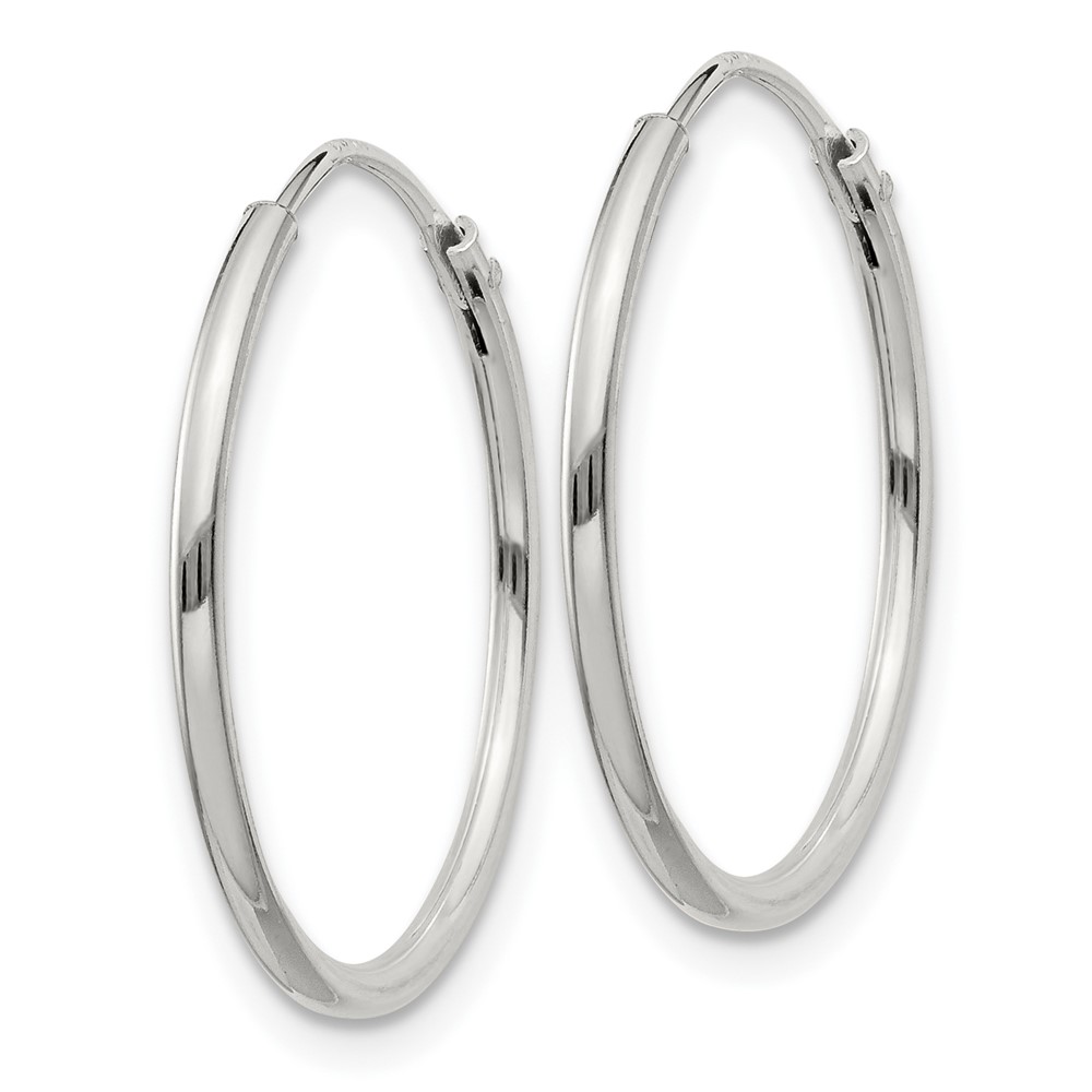 Sterling Silver 1.3mm Hoop Earrings (QE4352)