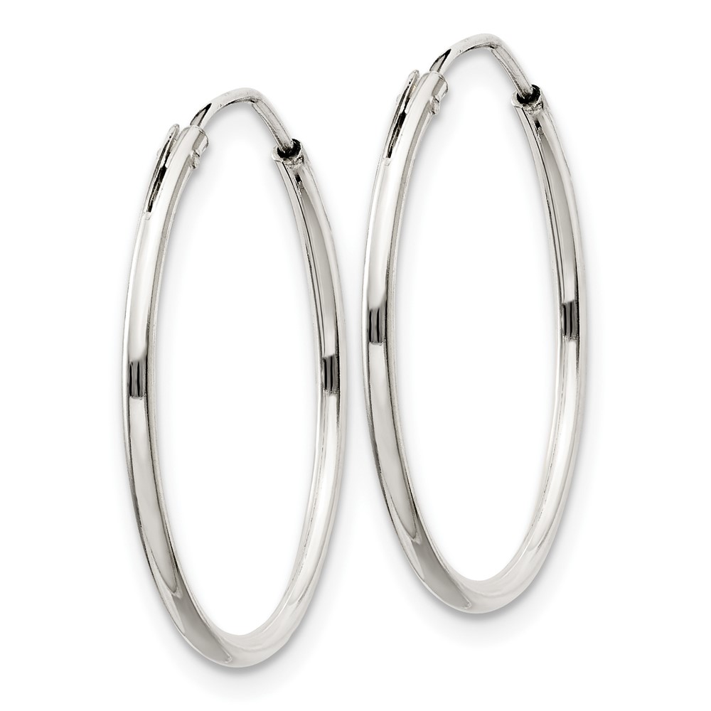 Sterling Silver 1.3mm Hoop Earrings (QE4353)