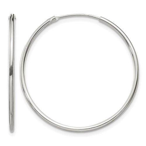 Sterling Silver 1.3mm Hoop Earrings