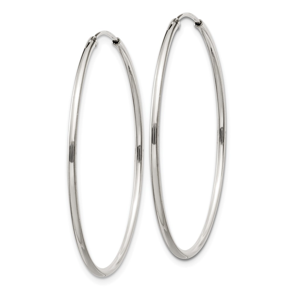 Sterling Silver 1.3mm Hoop Earrings (QE4357)