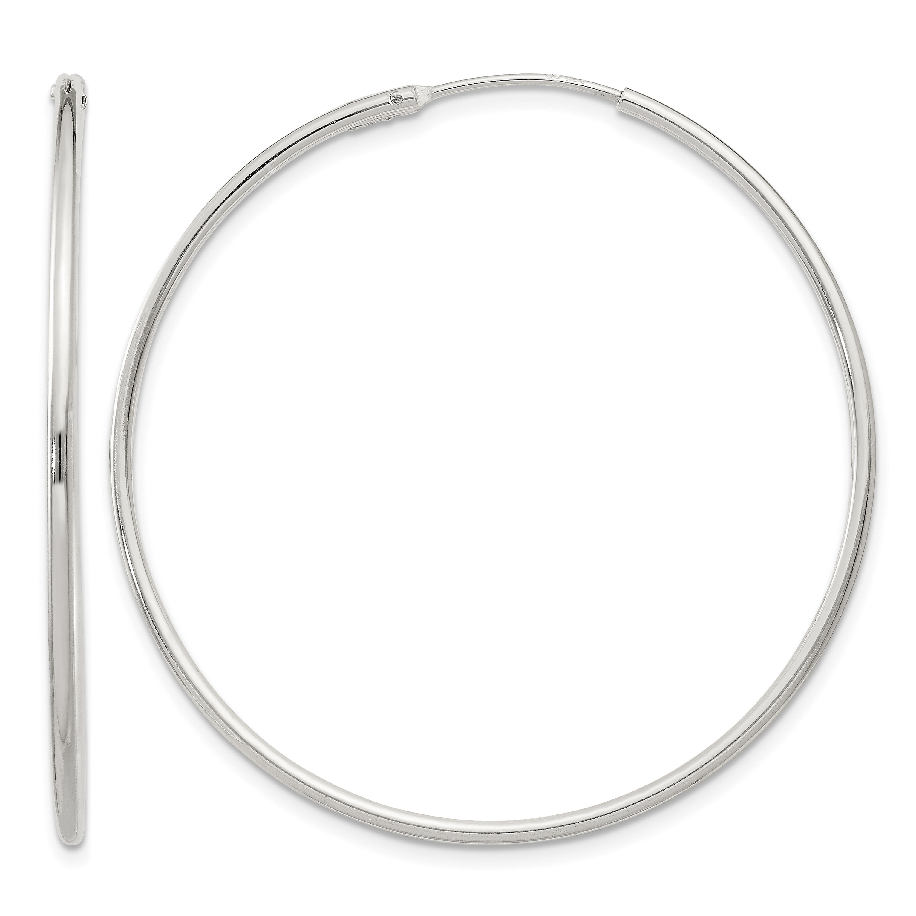 Sterling Silver 1.3mm Hoop Earrings (QE4358)
