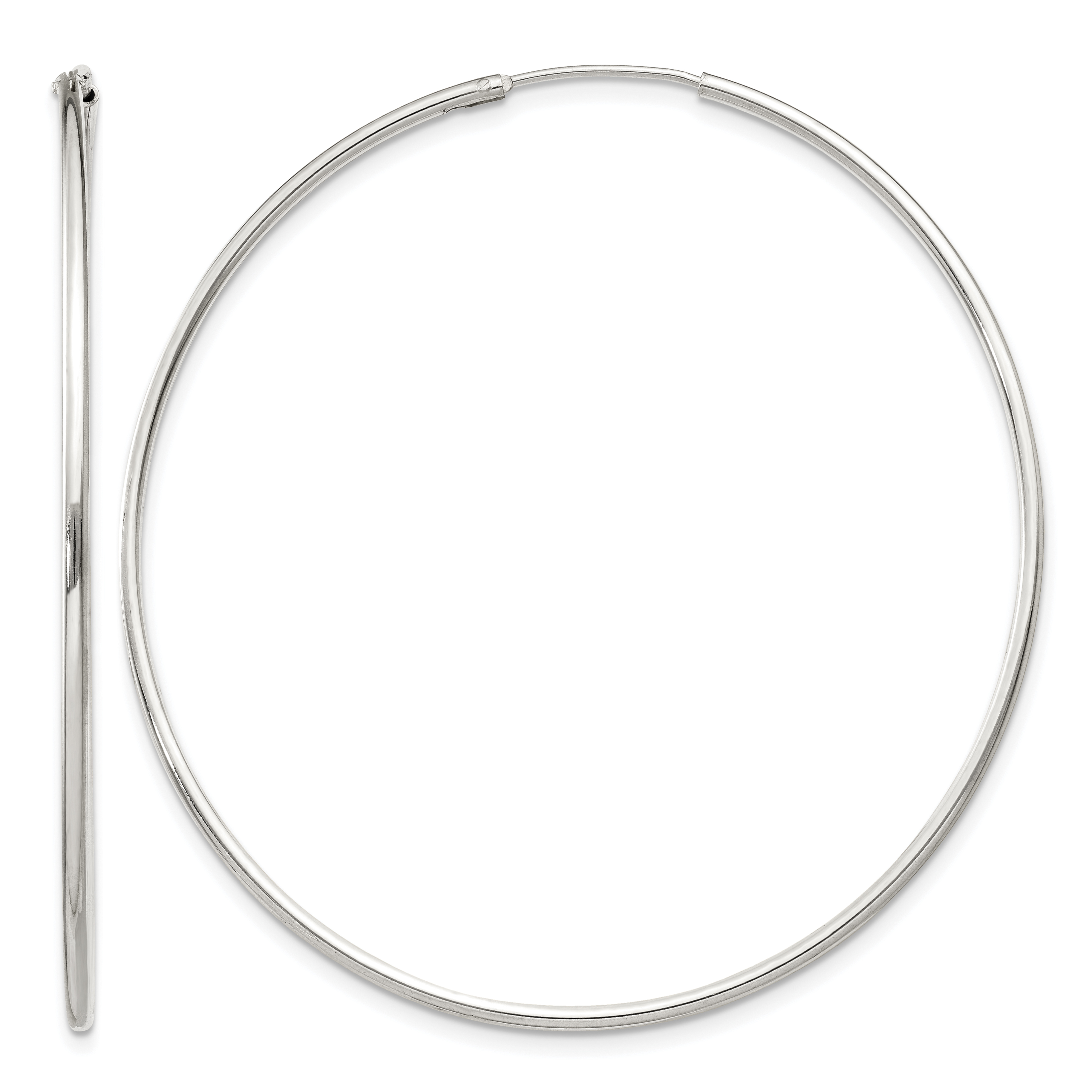 Sterling Silver 1.3mm Hoop Earrings (QE4360)