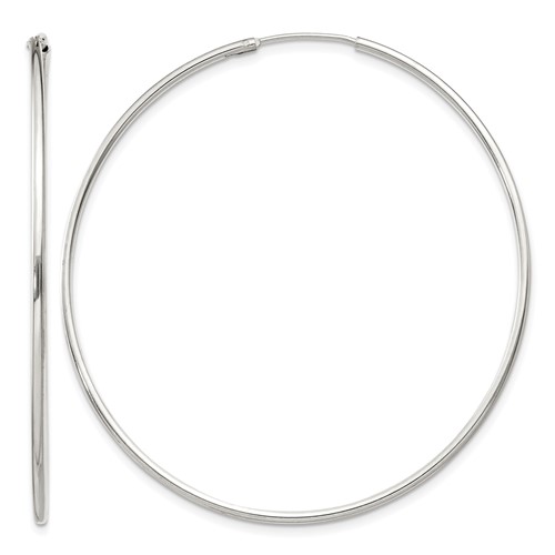 Sterling Silver 1.3mm Hoop Earrings
