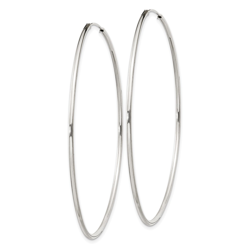 Sterling Silver 1.3mm Hoop Earrings (QE4361)