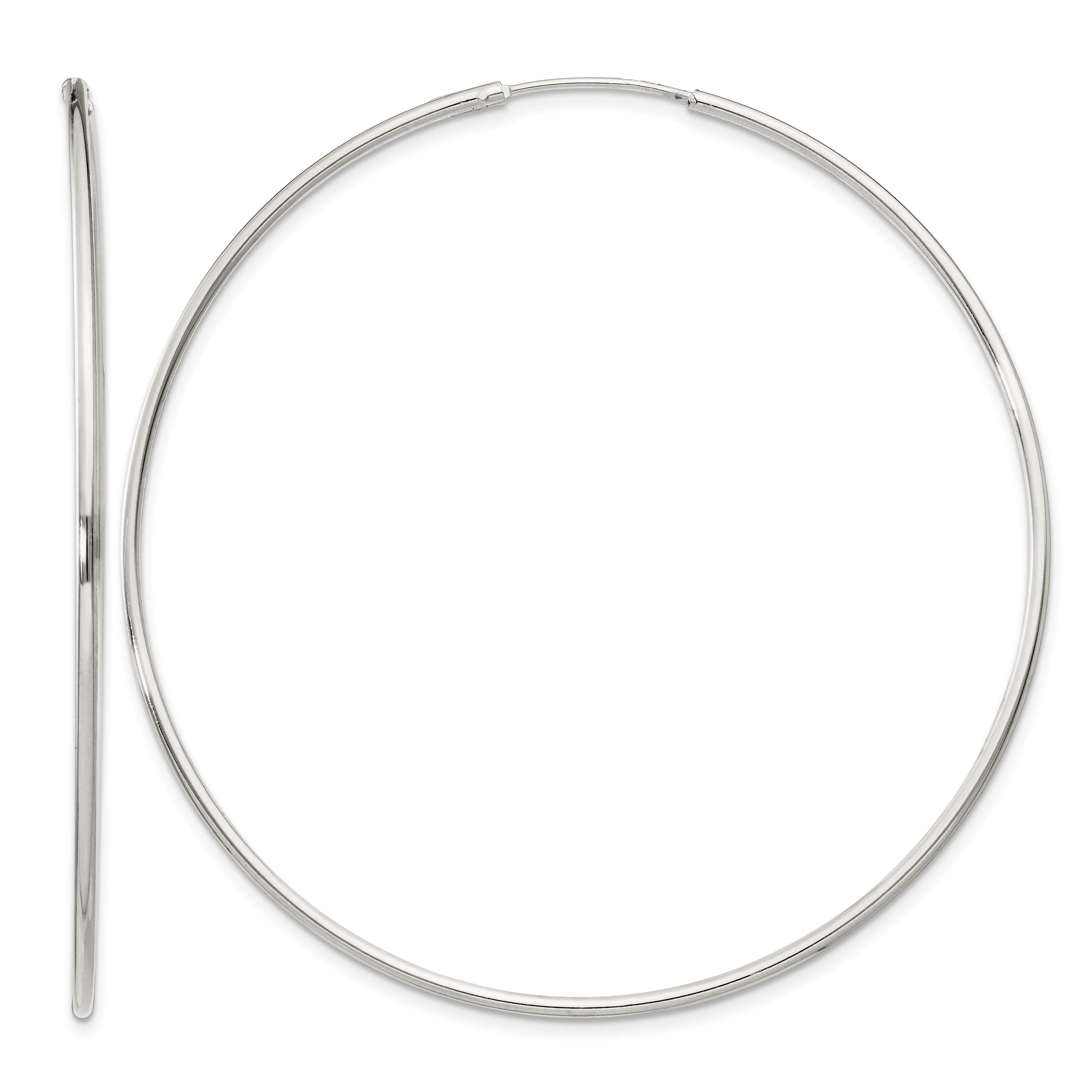 Sterling Silver 1.3mm Hoop Earrings (QE4361)