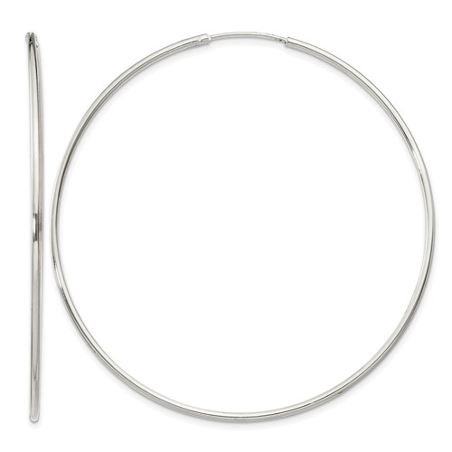 Sterling Silver 1.3mm Hoop Earrings