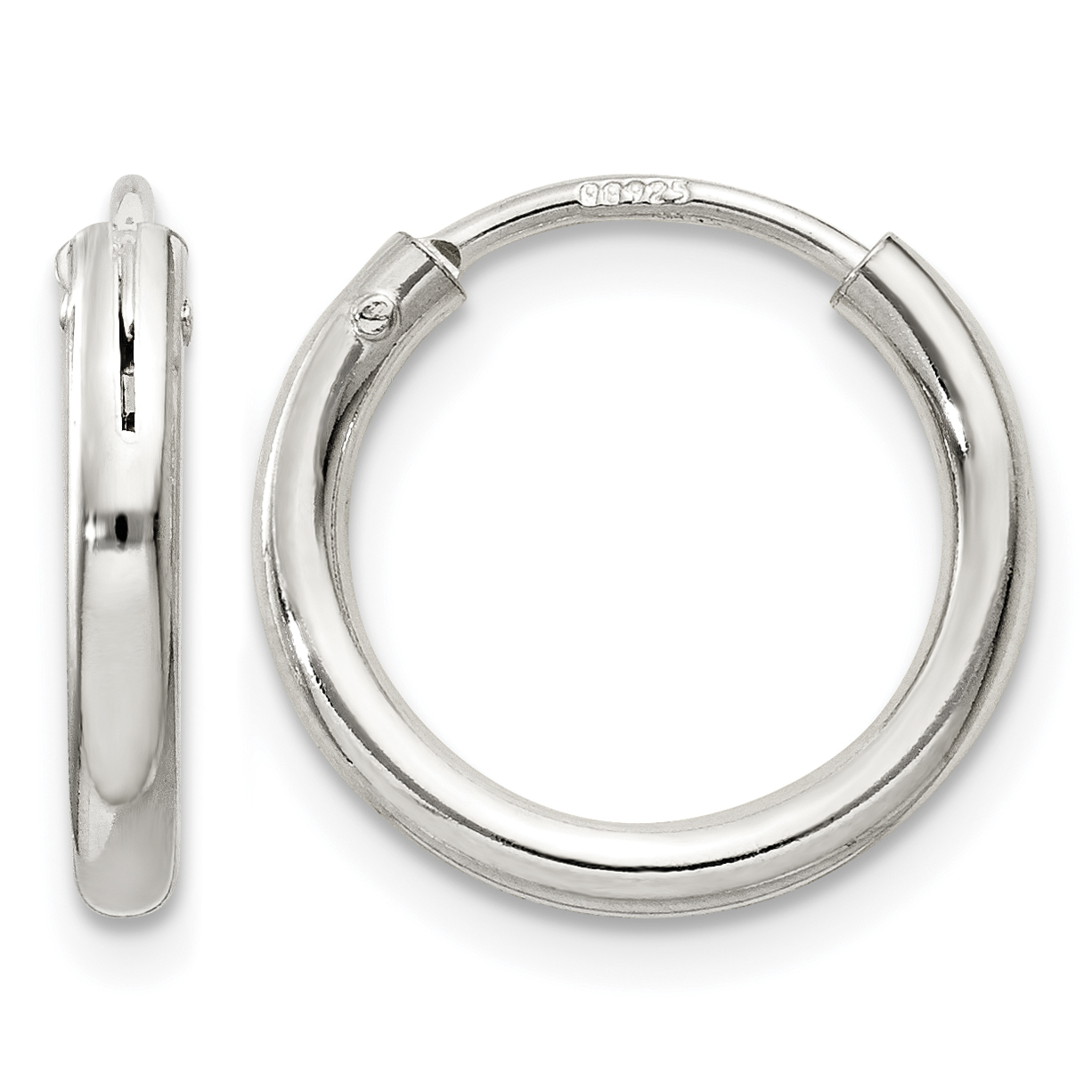 Sterling Silver 2mm Hoop Earrings (QE4363)