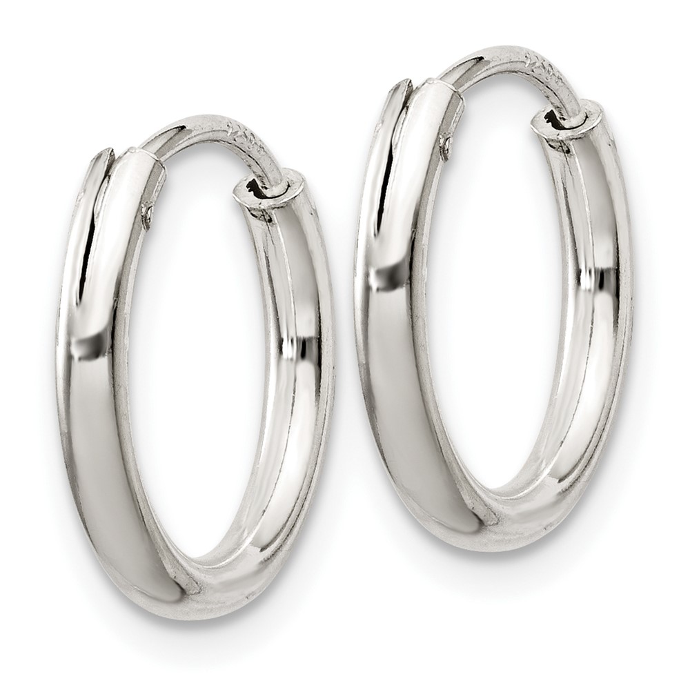 Sterling Silver 2mm Hoop Earrings (QE4364)