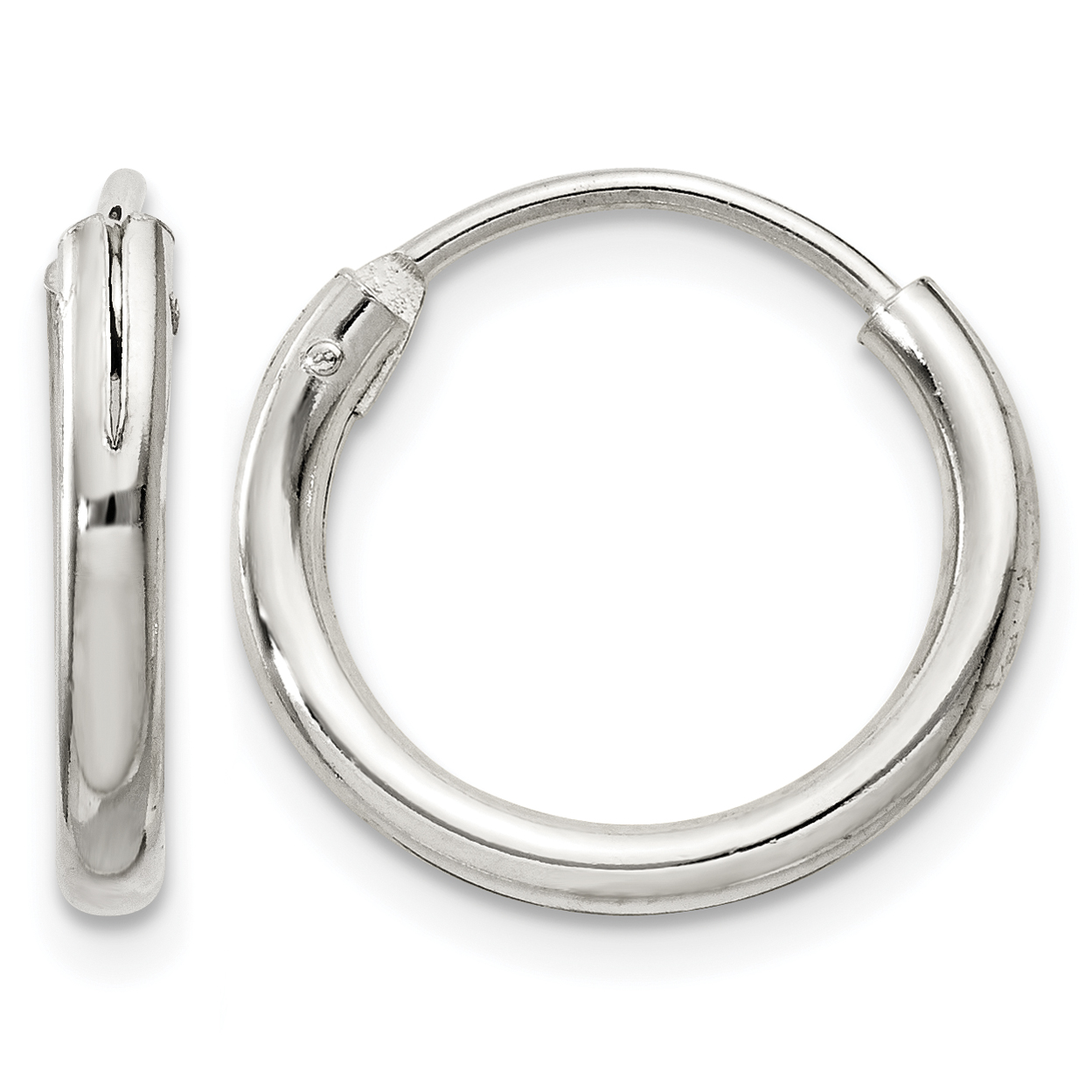 Sterling Silver 2mm Hoop Earrings (QE4364)