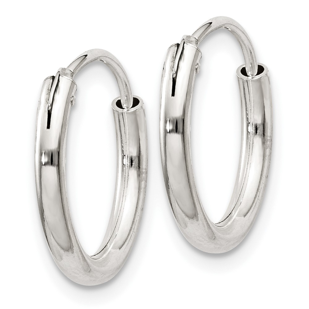 Sterling Silver 2mm Hoop Earrings (QE4365)