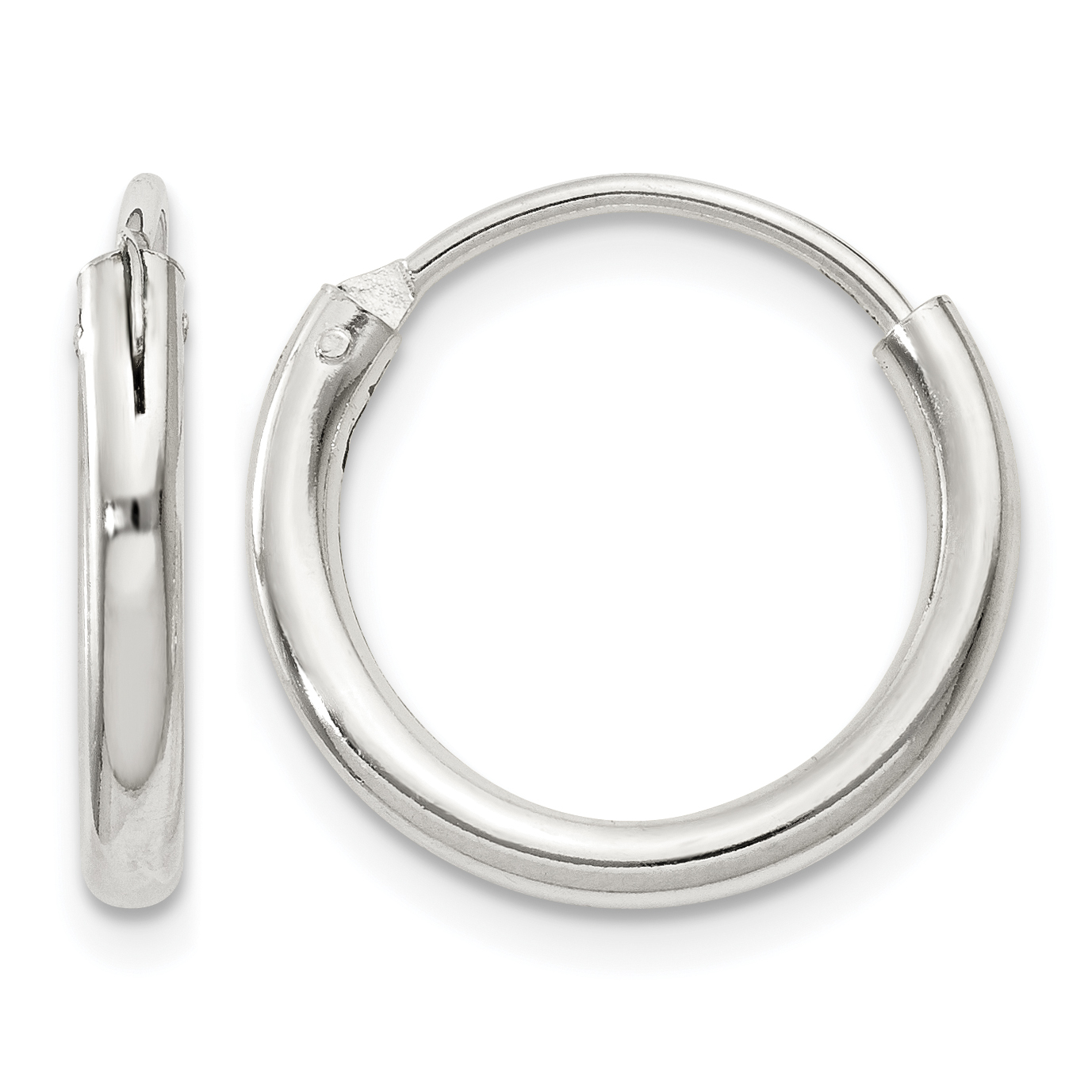 Sterling Silver 2mm Hoop Earrings (QE4365)