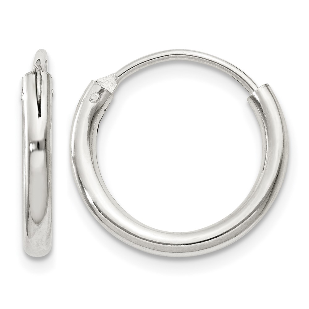 Sterling Silver 2mm Hoop Earrings (QE4365)