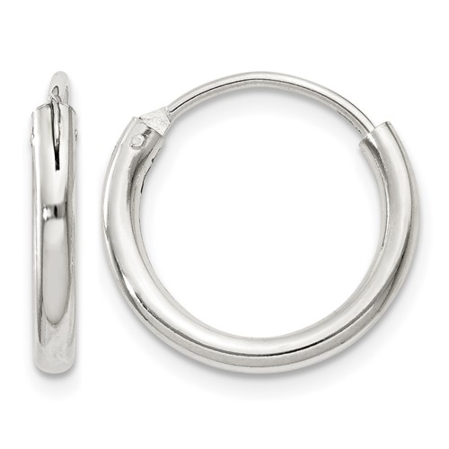Sterling Silver 2mm Hoop Earrings