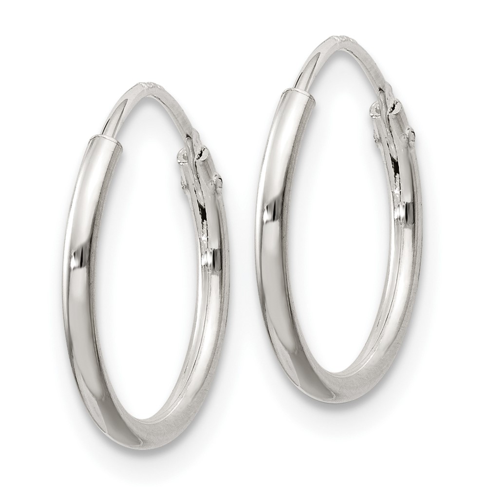 Sterling Silver 2mm Hoop Earrings (QE4366)