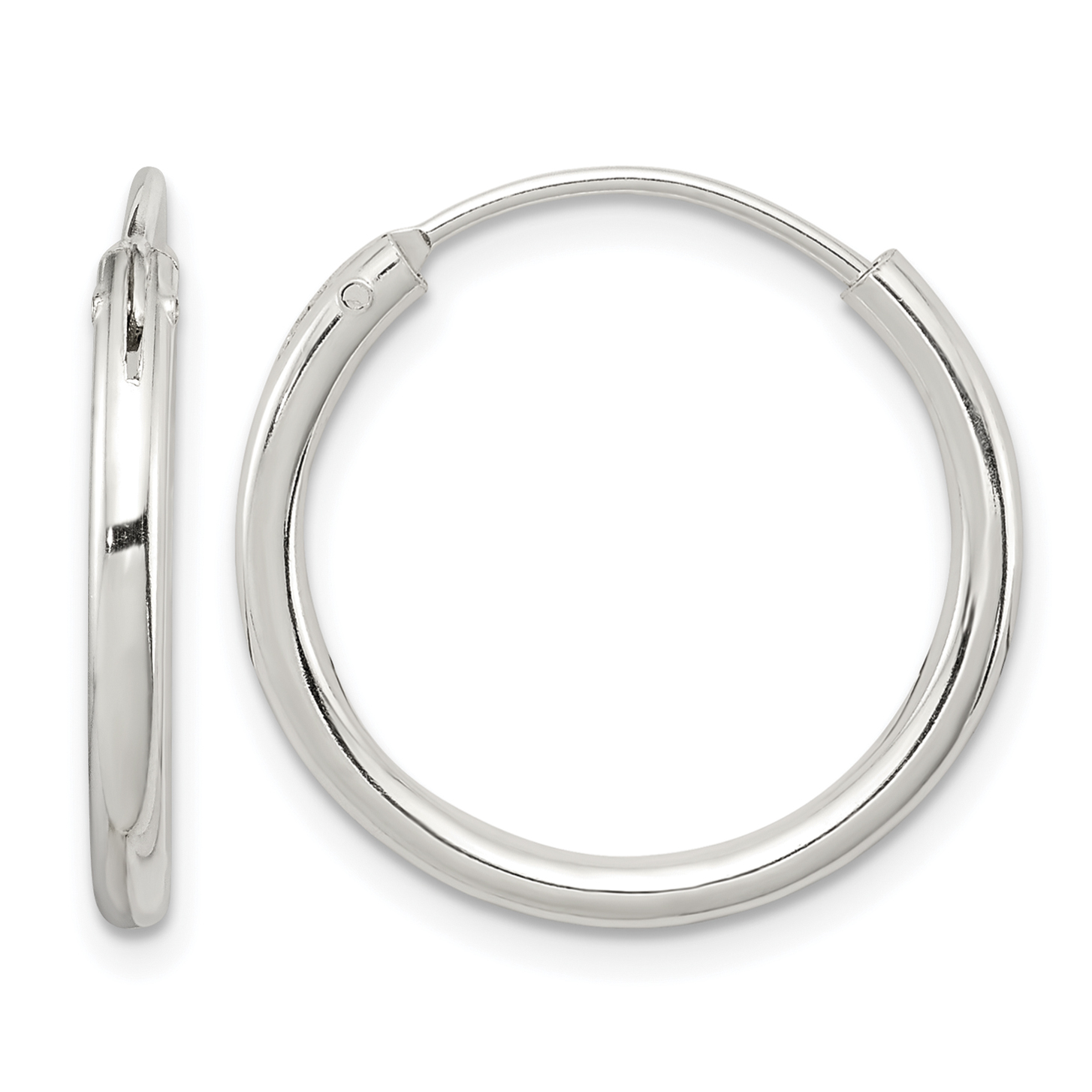 Sterling Silver 2mm Hoop Earrings (QE4366)