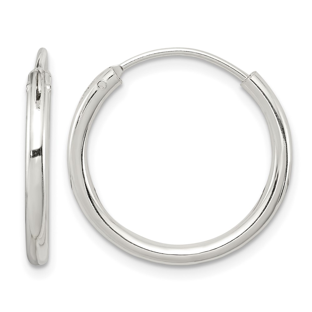 Sterling Silver 2mm Hoop Earrings (QE4366)