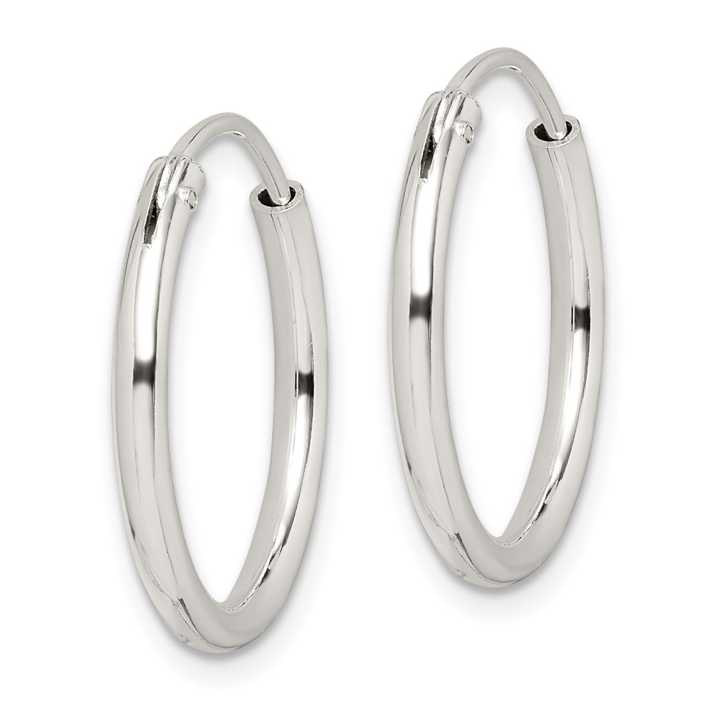 Sterling Silver 2mm Hoop Earrings (QE4367)