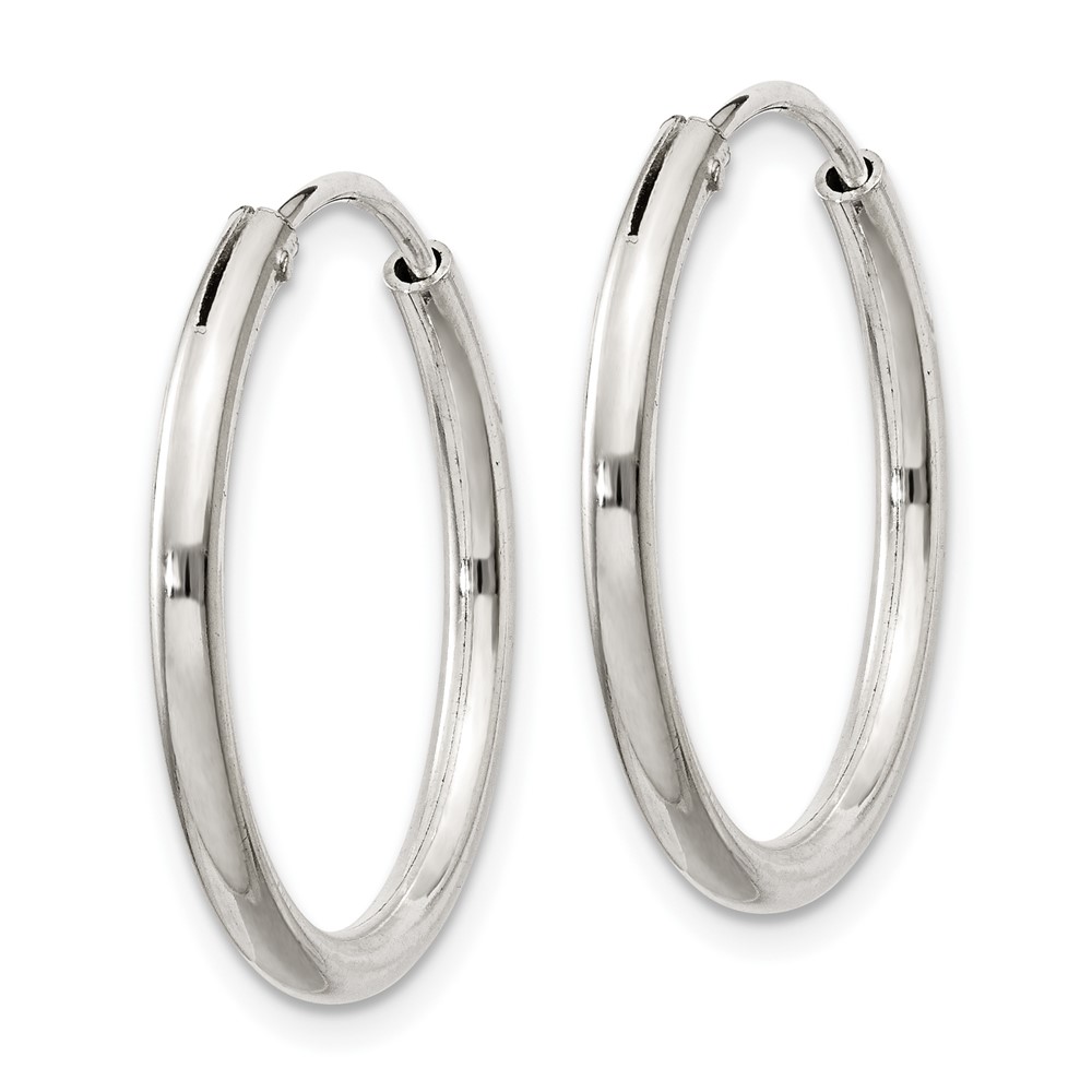 Sterling Silver 2mm Hoop Earrings (QE4368)