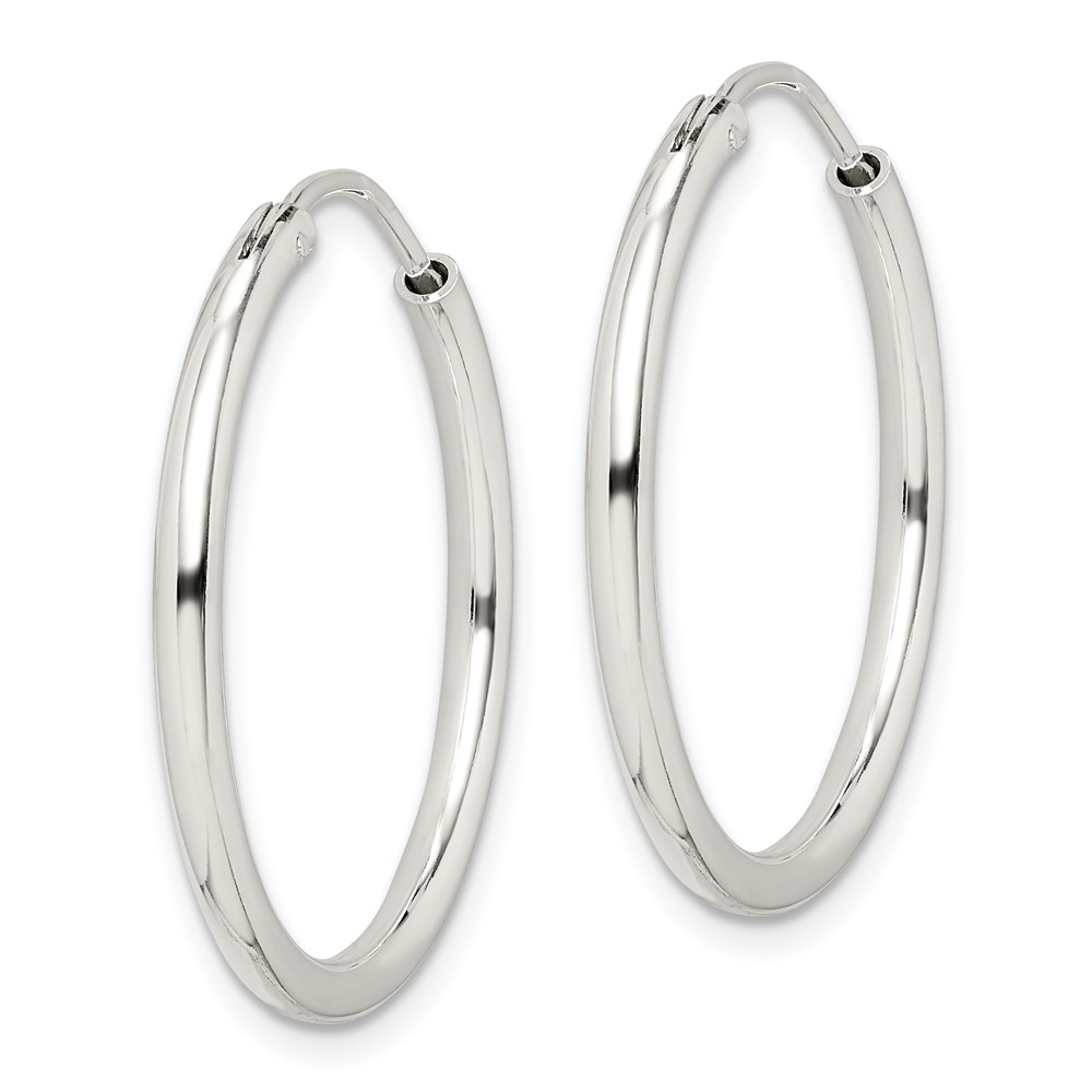 Sterling Silver 2mm Hoop Earrings (QE4369)