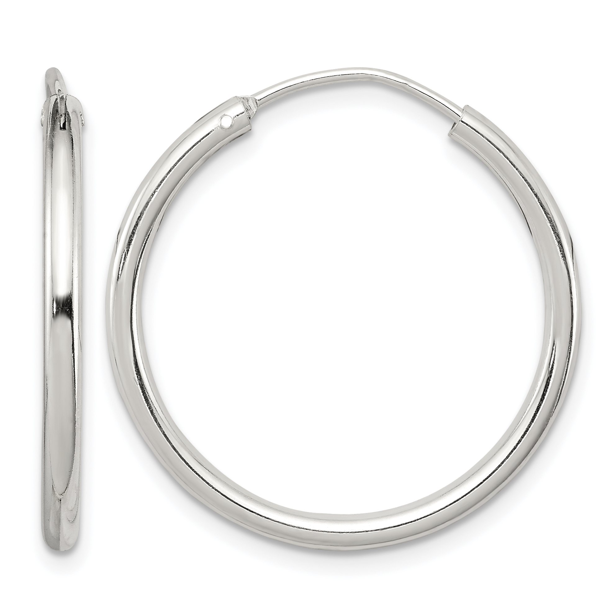 Sterling Silver 2mm Hoop Earrings (QE4369)