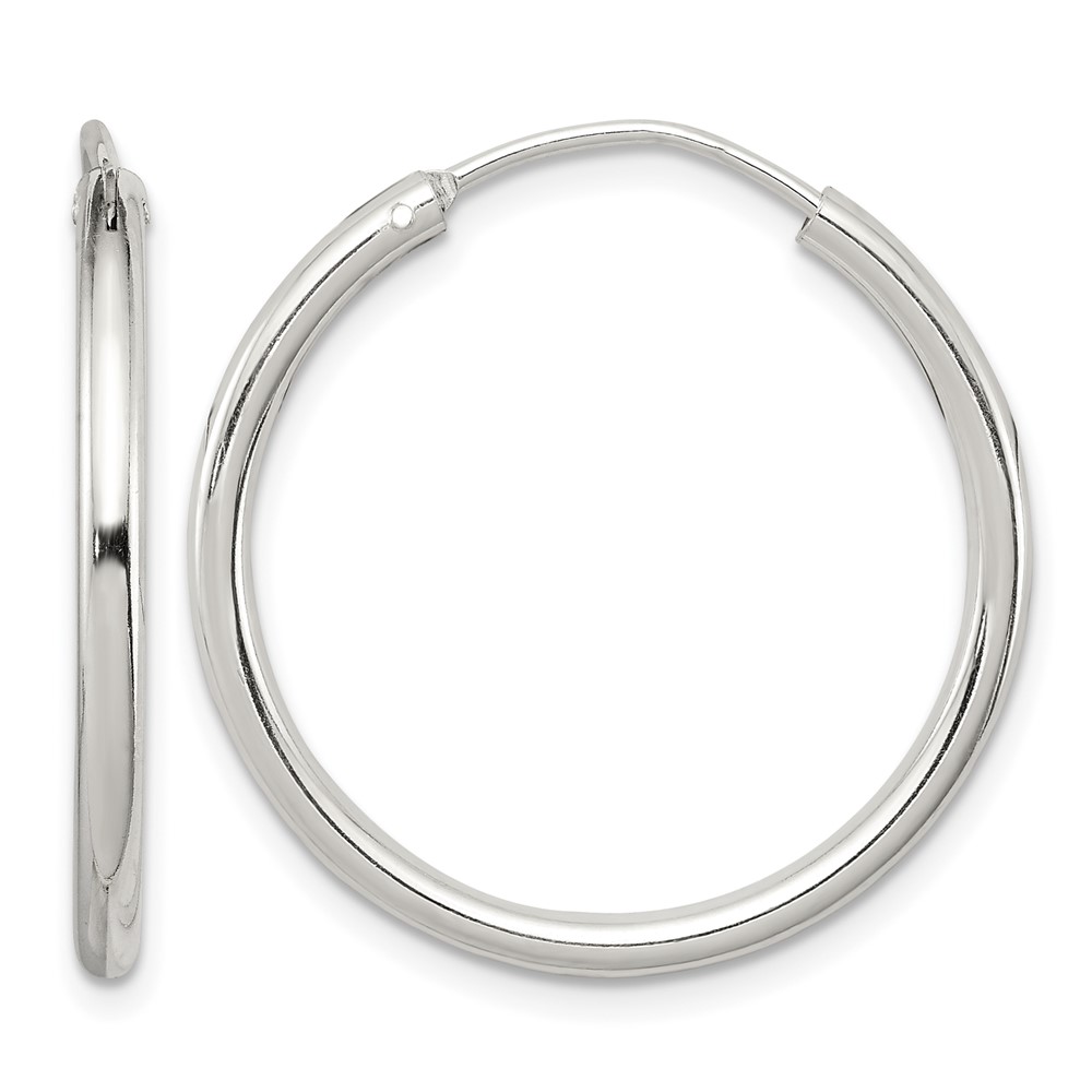 Sterling Silver 2mm Hoop Earrings (QE4369)