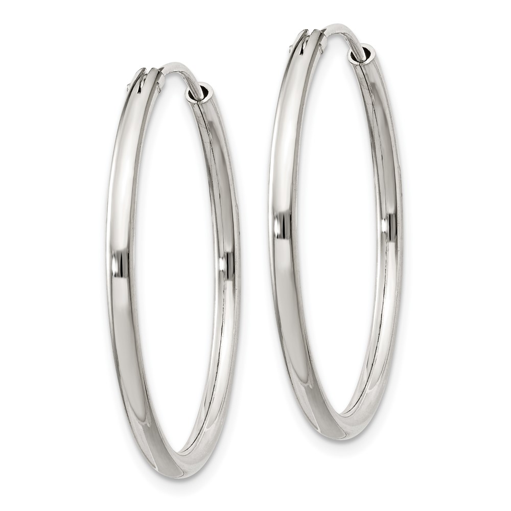 Sterling Silver 2mm Hoop Earrings (QE4370)