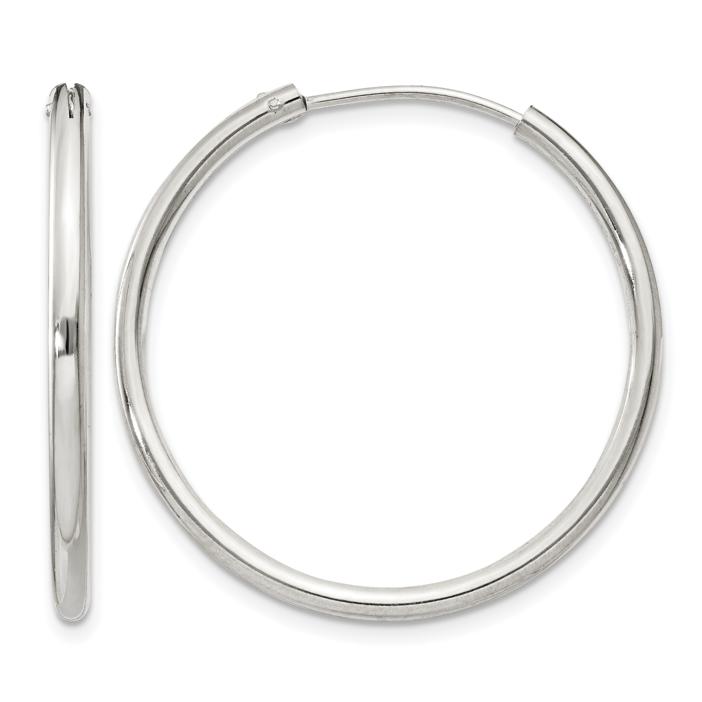 Sterling Silver 2mm Hoop Earrings (QE4370)