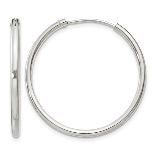 Sterling Silver 2mm Hoop Earrings