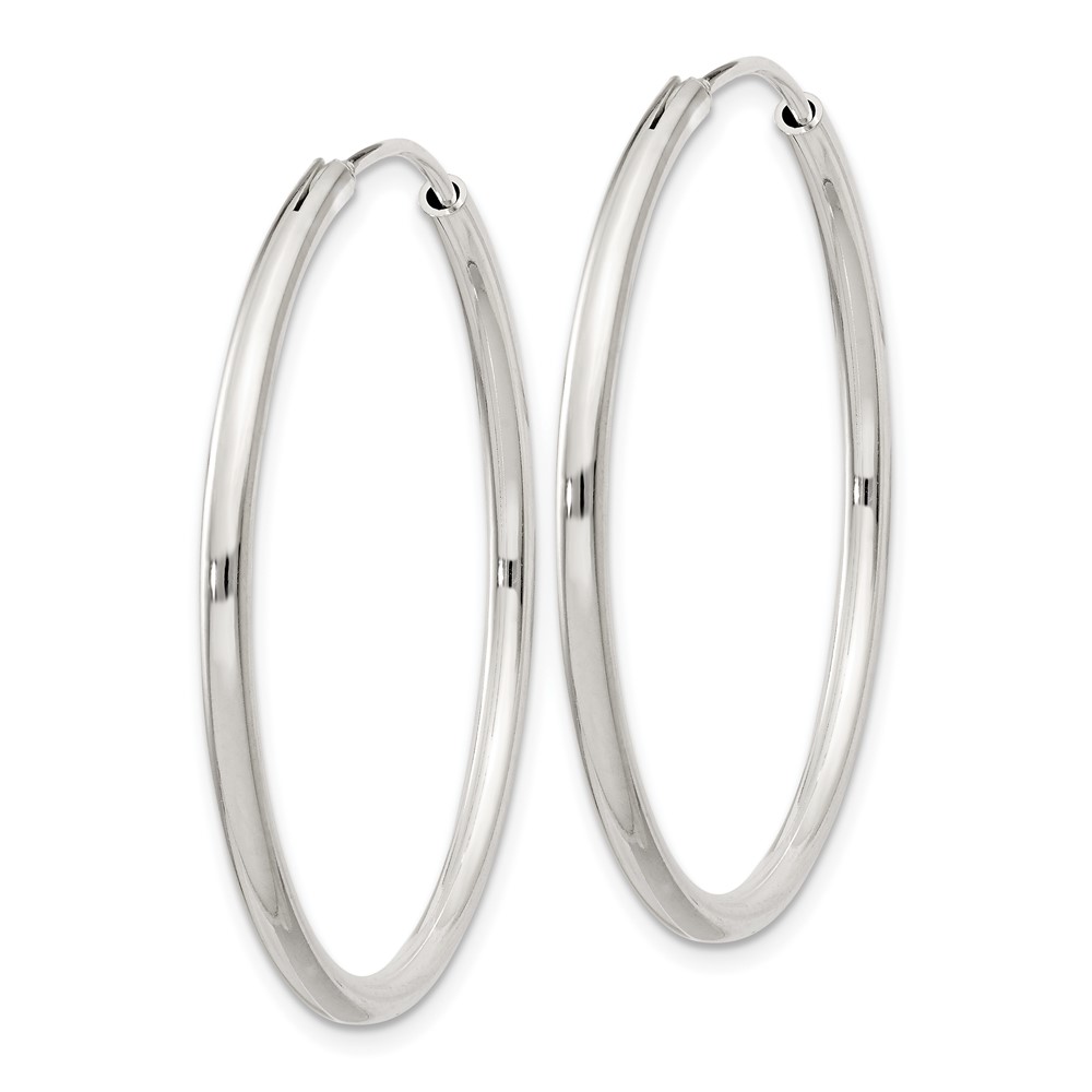Sterling Silver 2mm Hoop Earrings (QE4371)