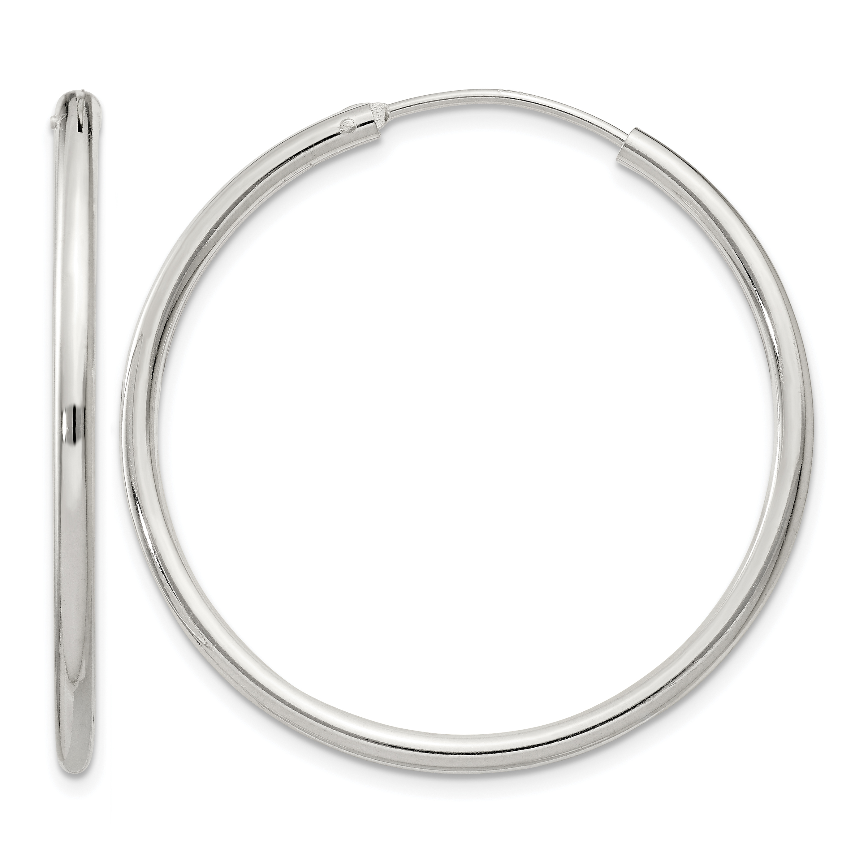 Sterling Silver 2mm Hoop Earrings (QE4371)