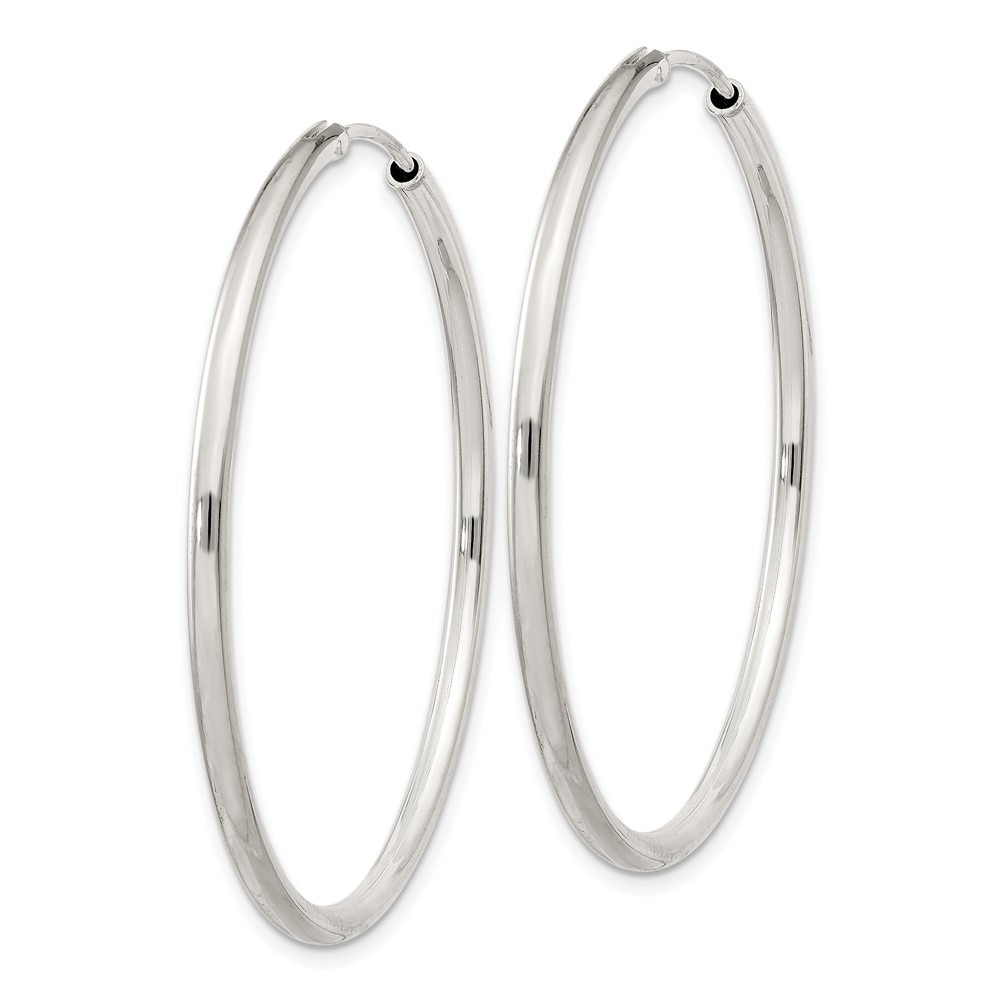 Sterling Silver 2mm Hoop Earrings (QE4372)